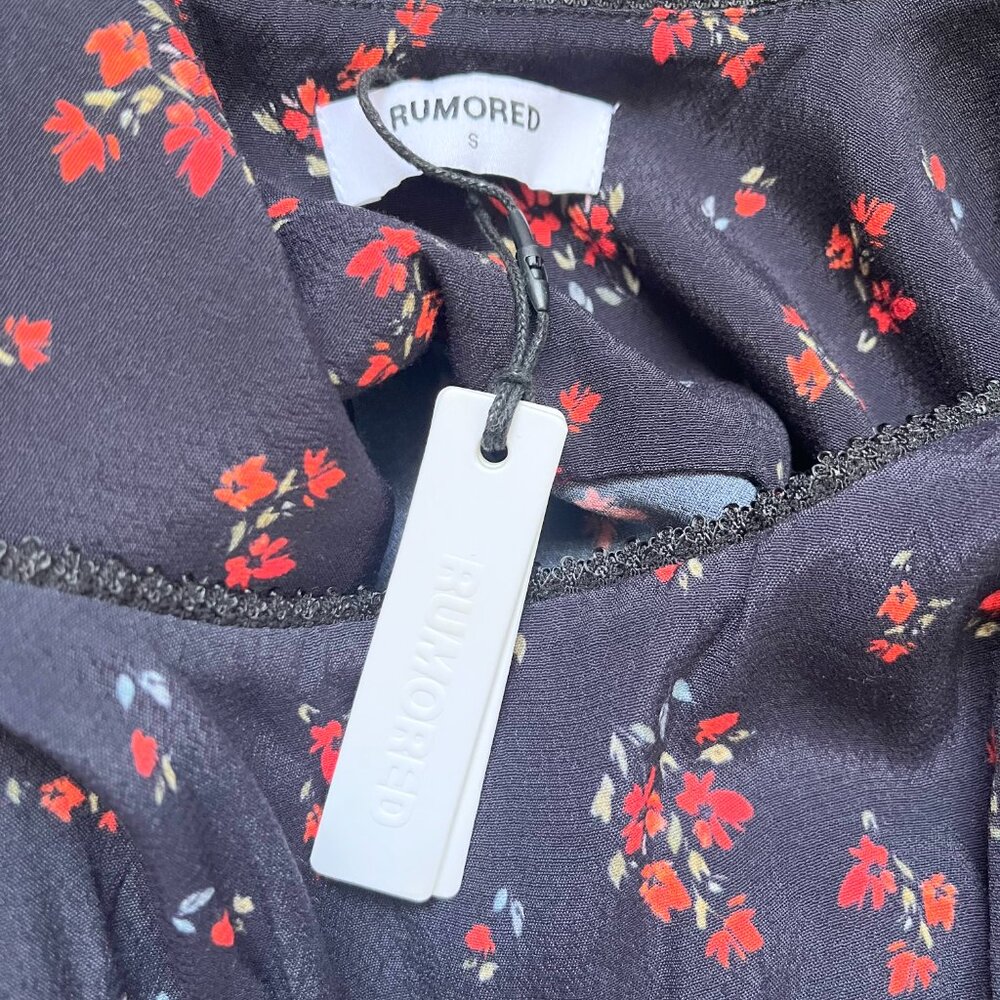 Rumored 'North Country' midi dress in Spanish Poppy (navy / red floral), size S - Picture 4 of 10